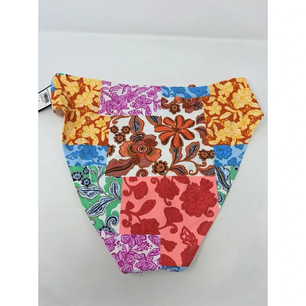 Bar‎ III Womens Large Beachside Boheme Ring-Side High-Leg Bikini Bottoms 2129